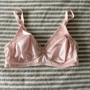 Pink Satin Vintage Bra No 81 D 8
